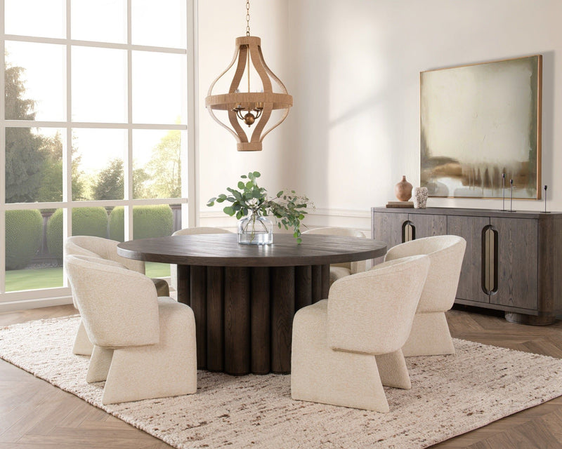 Tiber - Round Dining Table - R&R Furniture Gallery (Fountain Valley, CA)