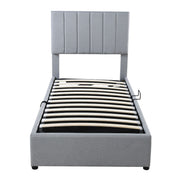 Upholstered Platform Bed With A Hydraulic Storage System - R&R Furniture Gallery (Fountain Valley, CA)
