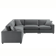 Caylie - Modular 5 Piece Sectional - Charcoal - R&R Furniture Gallery (Fountain Valley, CA)