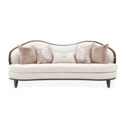 Camellia Field - Chenille Sofa - Beige / Dark Brown - R&R Furniture Gallery (Fountain Valley, CA)