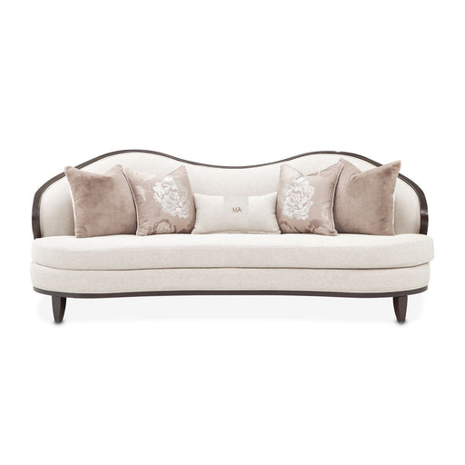 Camellia Field - Chenille Sofa - Beige / Dark Brown - R&R Furniture Gallery (Fountain Valley, CA)