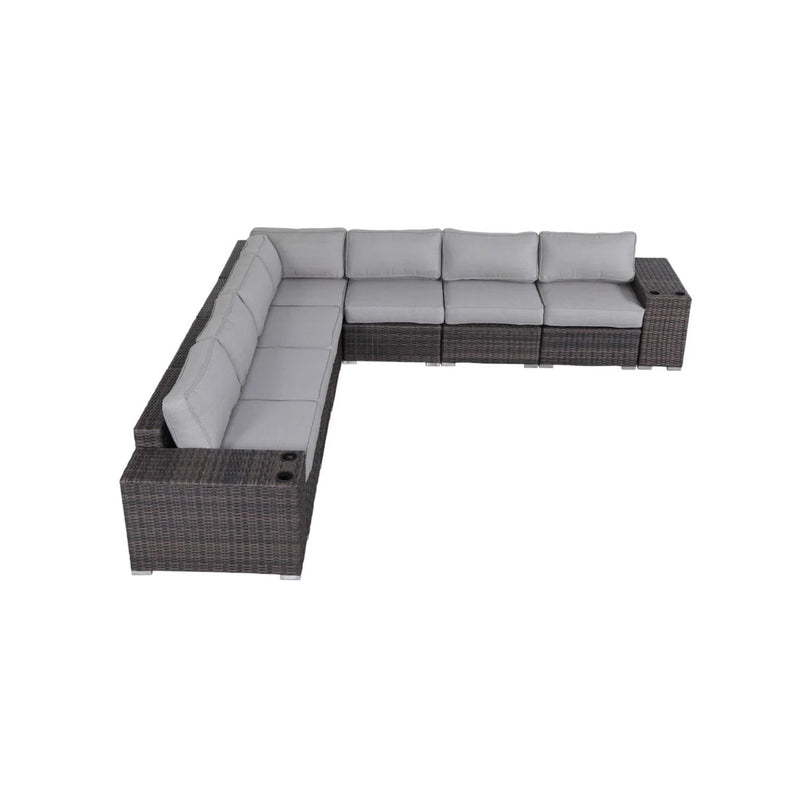 Modern Rattan Wicker Seating Group With Cushions - R&R Furniture Gallery (Fountain Valley, CA)