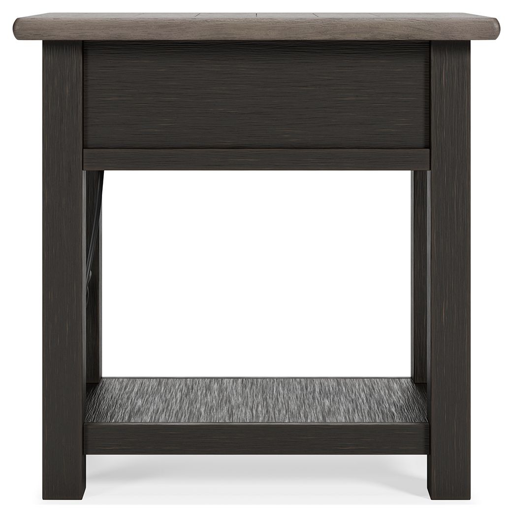 Tyler Creek - Chair Side End Table - Black / Gray - R&R Furniture Gallery (Fountain Valley, CA)