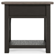 Tyler Creek - Chair Side End Table - Black / Gray - R&R Furniture Gallery (Fountain Valley, CA)