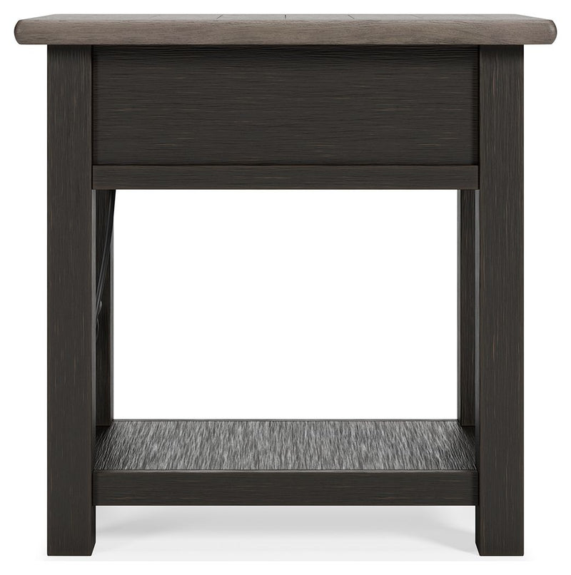Tyler Creek - Chair Side End Table - Black / Gray - R&R Furniture Gallery (Fountain Valley, CA)