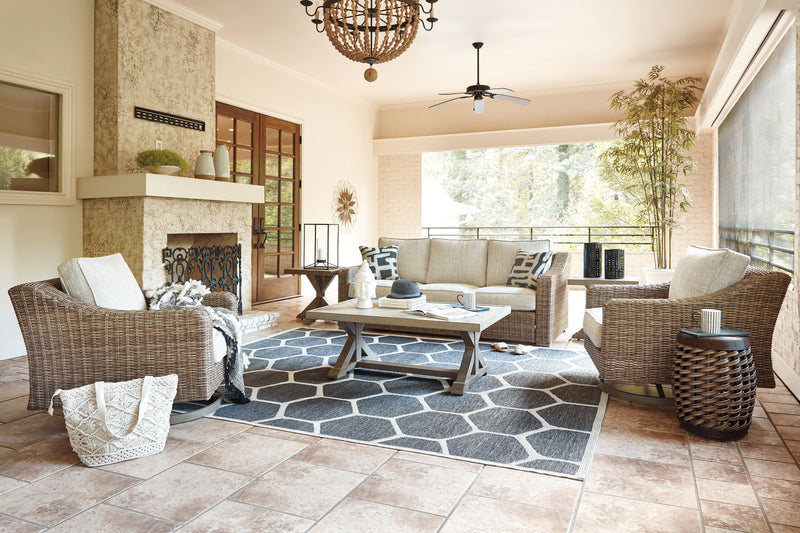 Beachcroft - 6 Pc. - Lounge Set - Beige - R&R Furniture Gallery (Fountain Valley, CA)