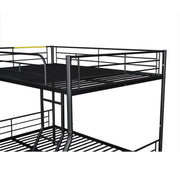 Steel construction bunk bed by DreamHaus featuring sturdy frame and two stacked sleeping areas in a modern bedroom setting.