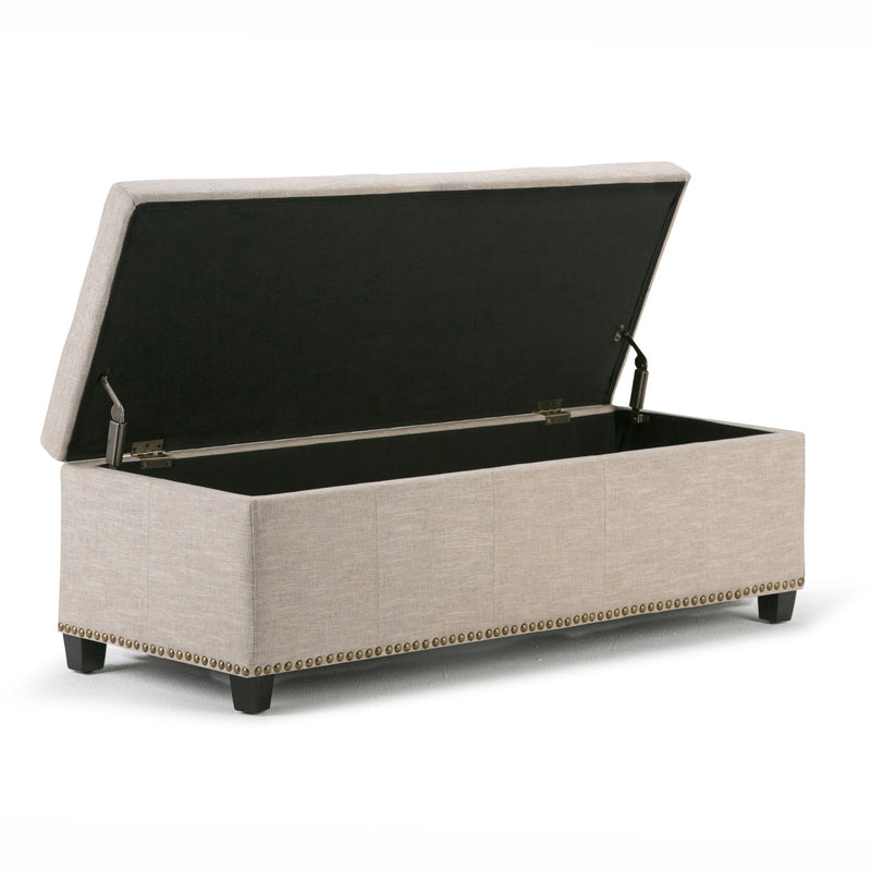 Kingsley - Upholstered Large Storage Ottoman - R&R Furniture Gallery (Fountain Valley, CA)