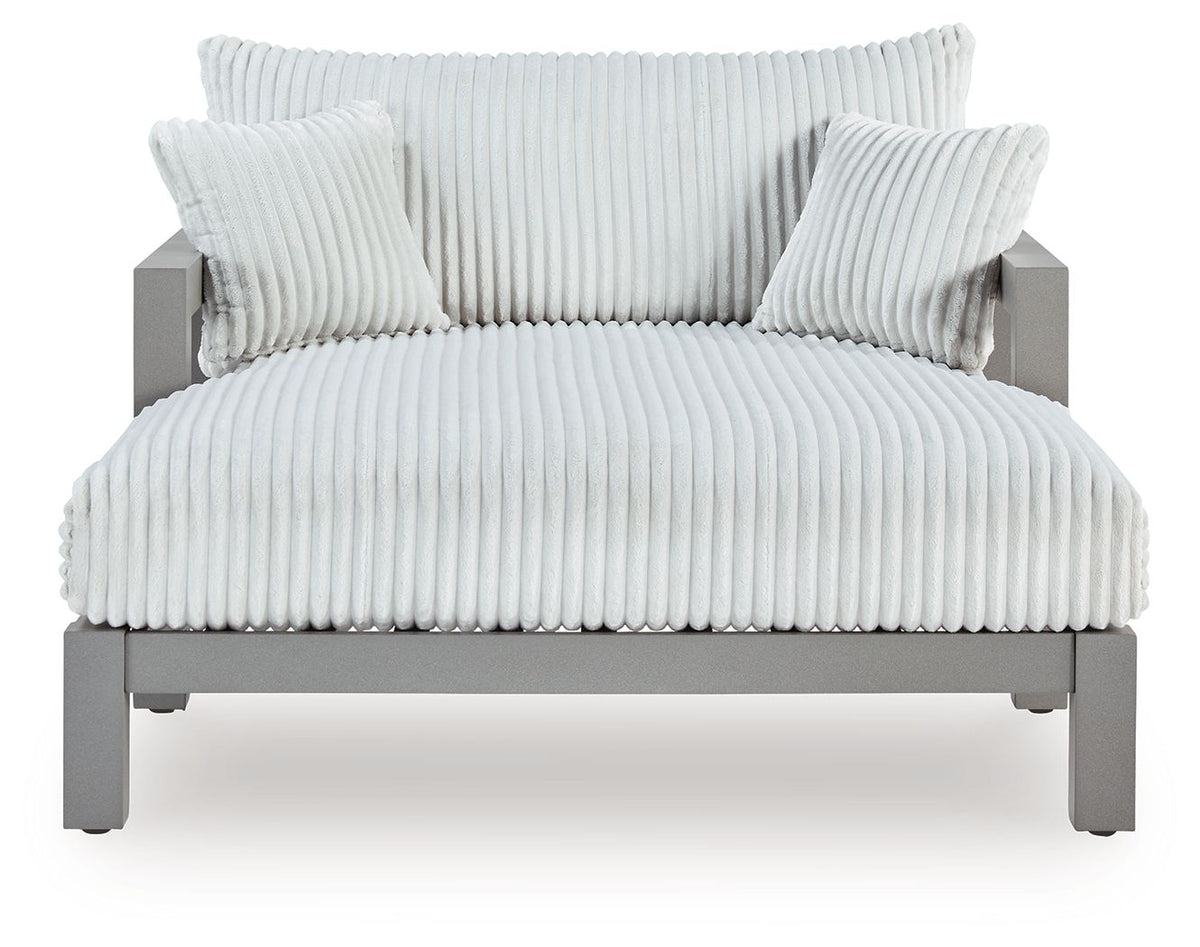 Hurley Park - Chaise Lounge With Cushion - Gray - R&R Furniture Gallery (Fountain Valley, CA)