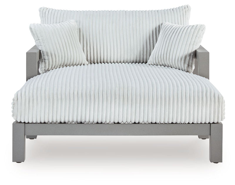 Hurley Park - Chaise Lounge With Cushion - Gray - R&R Furniture Gallery (Fountain Valley, CA)