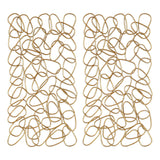 Set of two gold wall art decor pieces by Uttermost, featuring modern circular design for stylish home wall decoration.