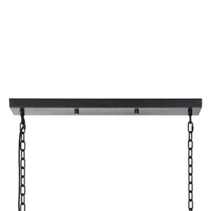 Reading Station - 9 Light Pendant - Bronze / Woodtone