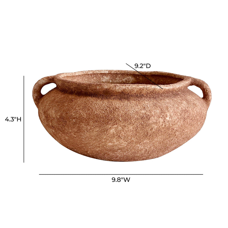 Earthenware - Wide Bowl With Handles - Terracotta - R&R Furniture Gallery (Fountain Valley, CA)