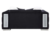 Trislar - Loveseat With 4 Pillows (Same 52526) - Black Velvet - R&R Furniture Gallery (Fountain Valley, CA)