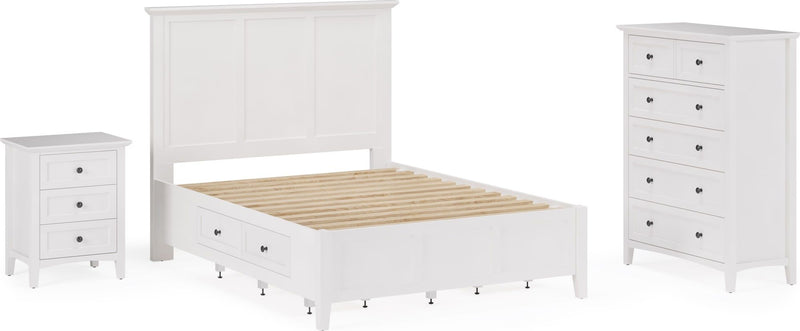 Grace Five Drawer Chest in Snowfall White (2024)