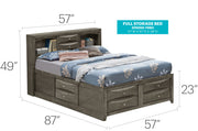 Modern Design Storage Bed With Bookcase Headboard - R&R Furniture Gallery (Fountain Valley, CA)