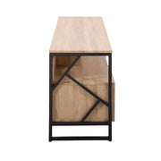 Lumi Source Folia contemporary TV stand with sleek design, wood finish, and open shelving for modern entertainment setup.