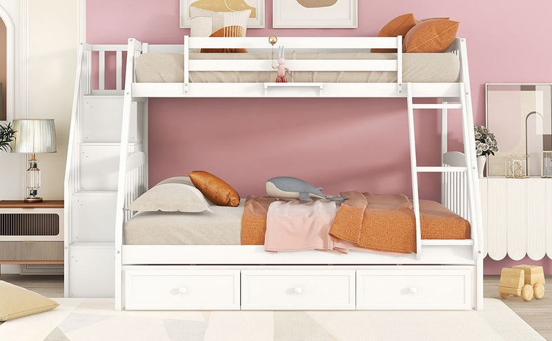 Bunk Bed With Drawers, Ladder And Storage Staircase - R&R Furniture Gallery (Fountain Valley, CA)