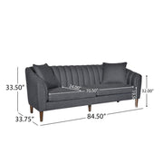 Contemporary 3 Seater Sofa With Accents - R&R Furniture Gallery (Fountain Valley, CA)
