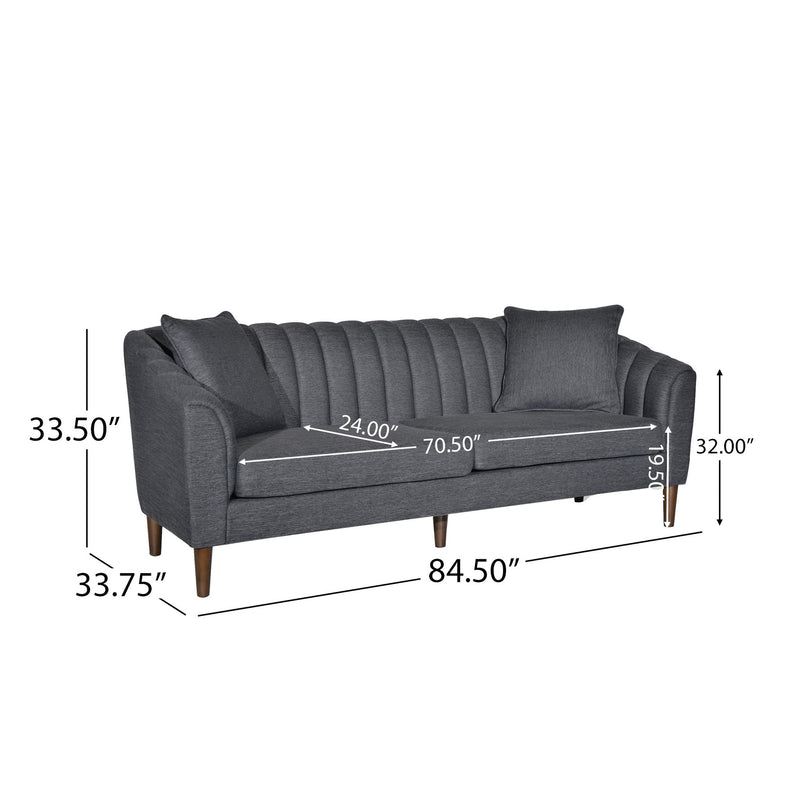 Contemporary 3 Seater Sofa With Accents - R&R Furniture Gallery (Fountain Valley, CA)