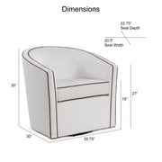 Kendall - Swivel Chair With Barrel Back Design - R&R Furniture Gallery (Fountain Valley, CA)