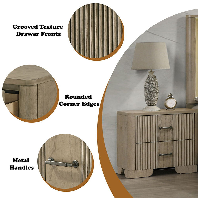 Lakkari - Nightstand - Antique Oak - R&R Furniture Gallery (Fountain Valley, CA)