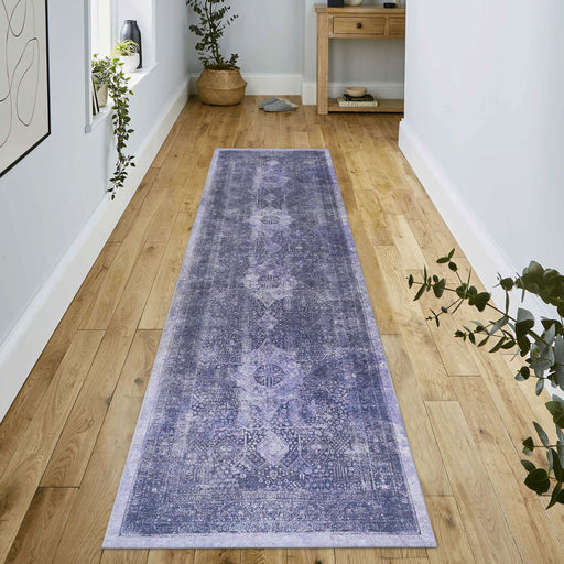 Maval - 2'6'' X 10' Washable Runner Rug - Anthracite - R&R Furniture Gallery (Fountain Valley, CA)