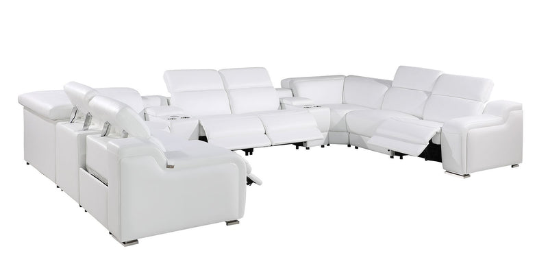 1116 - 10-Piece U-Shaped Sectional Sofa In With 4 Power Recliners & Power Headrests - R&R Furniture Gallery (Fountain Valley, CA)