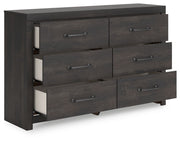 Hollivern - Six Drawer Dresser - Dark Gray - R&R Furniture Gallery (Fountain Valley, CA)