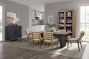 Double Pedestal Table Latte - Light Brown - R&R Furniture Gallery (Fountain Valley, CA)