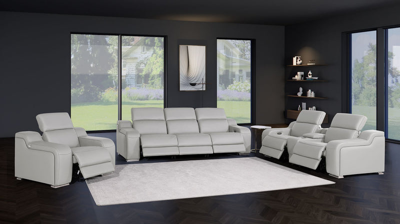 1116 - 7-Piece Modular Power Reclining Sofa, Loveseat & Chair Set In With 6 Power Recliners & Power Headrests