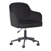 TOV Furniture Sydney desk chair with black upholstered seat and wooden legs, modern office furniture for contemporary workspace.