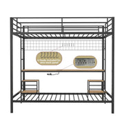 Ethan - Bunk Bed With Desk, Charging Station, Storage Shelves - R&R Furniture Gallery (Fountain Valley, CA)