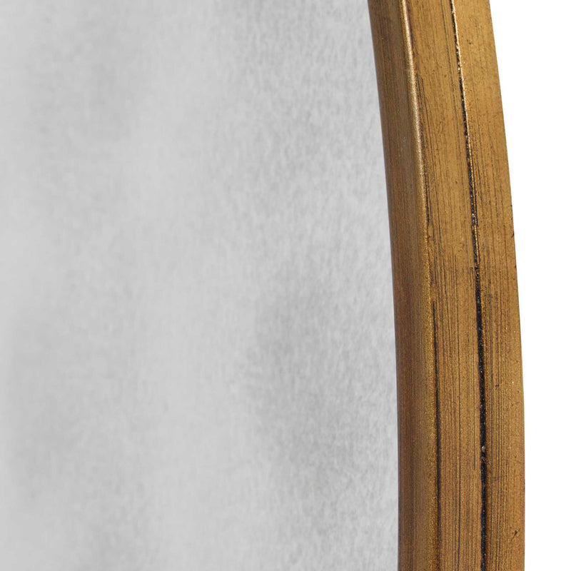 Uttermost Junius round wall mirror with a sleek frame, showcasing a modern decorative mirror for stylish wall decor.