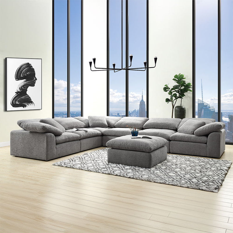 Naveen - Modular Wedge With Pillow - R&R Furniture Gallery (Fountain Valley, CA)
