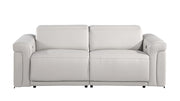 1126 - Top Grain Power Reclining Italian Leather Sofa - R&R Furniture Gallery (Fountain Valley, CA)
