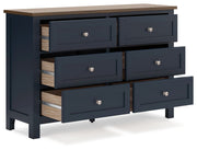 Landocken - Dresser - Brown / Blue - R&R Furniture Gallery (Fountain Valley, CA)
