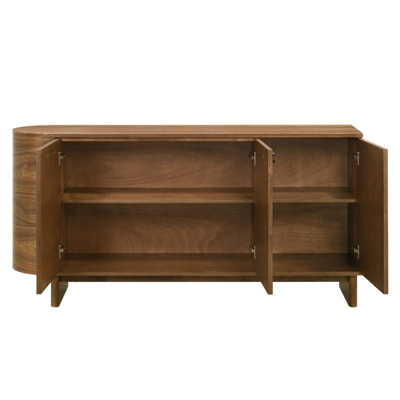 ACME Kyree Server in Walnut wood with sleek design, showcasing its modern server unit with a smooth finish and sturdy construction.