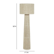 Tapered - Chenille Fiber Floor Lamp - Natural - R&R Furniture Gallery (Fountain Valley, CA)