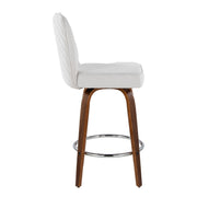 Set of two Lumi Source Henry contemporary counter stools with swivel, fixed height, round footrest, and sleek modern design.