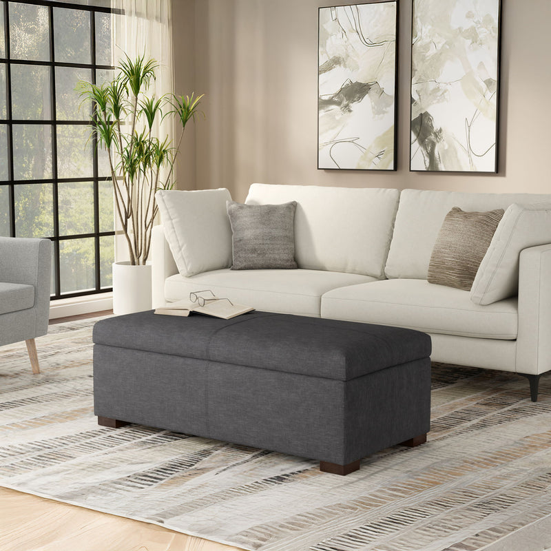 Gabbie - Coffee Table Upholstered Storage Ottoman - R&R Furniture Gallery (Fountain Valley, CA)