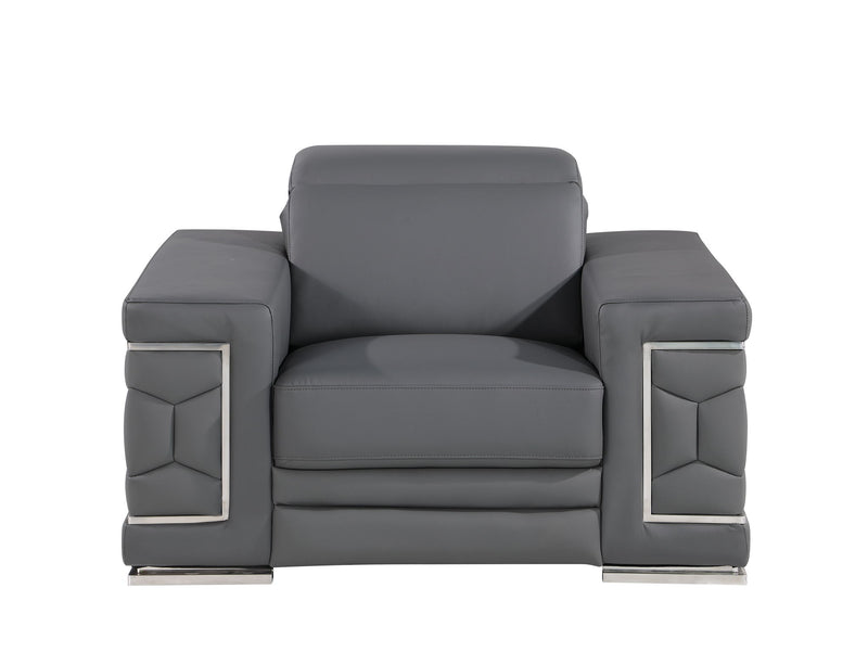 296 - Genuine Leather Chair - R&R Furniture Gallery (Fountain Valley, CA)