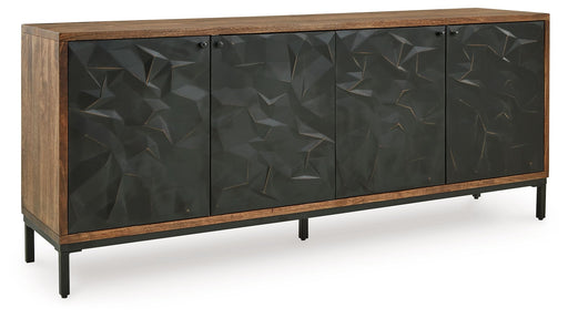 Dorannby - Accent Cabinet - Black / Brown - R&R Furniture Gallery (Fountain Valley, CA)