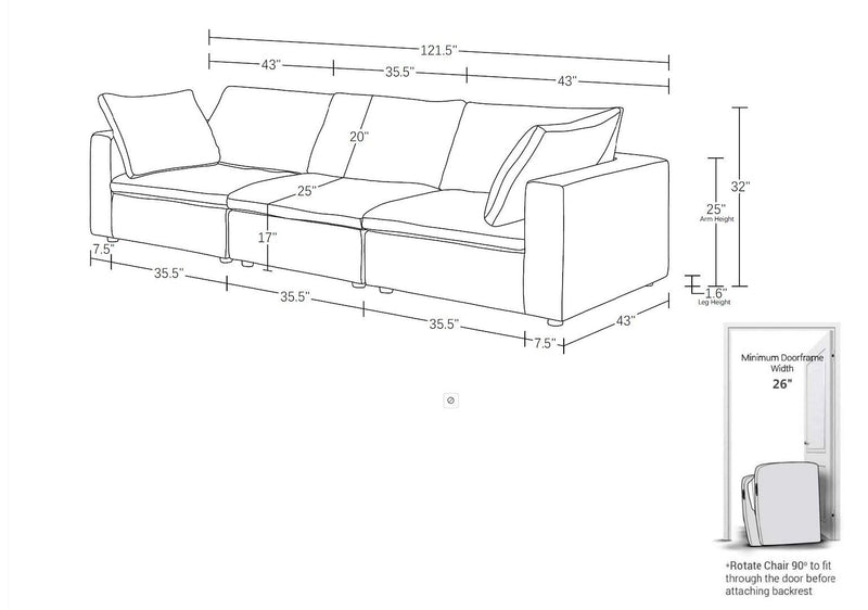 1100 - Modular Sofa (Top-Grain Italian Leather)