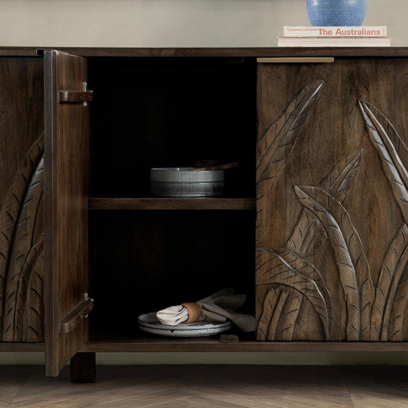 Ledro - Wood 4 Door Buffet - R&R Furniture Gallery (Fountain Valley, CA)