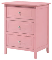 Glory Furniture Dove Tailed Drawers 3-Drawer Accent Nightstand with wooden finish and classic design.