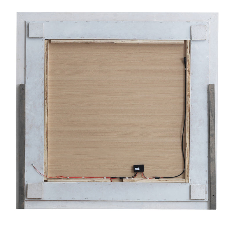 Elegant Lorana transitional LED mirror by Glory Furniture featuring a sleek, modern design with built-in lighting.