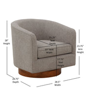 Miramar - Swivel Barrel Chair With Wooden Base - R&R Furniture Gallery (Fountain Valley, CA)