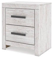 Cayboni - Two Drawer Night Stand - Whitewash - R&R Furniture Gallery (Fountain Valley, CA)
