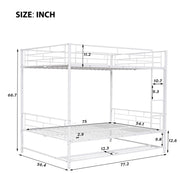 Metal Bunk Bed With Shelf And Guardrails - R&R Furniture Gallery (Fountain Valley, CA)